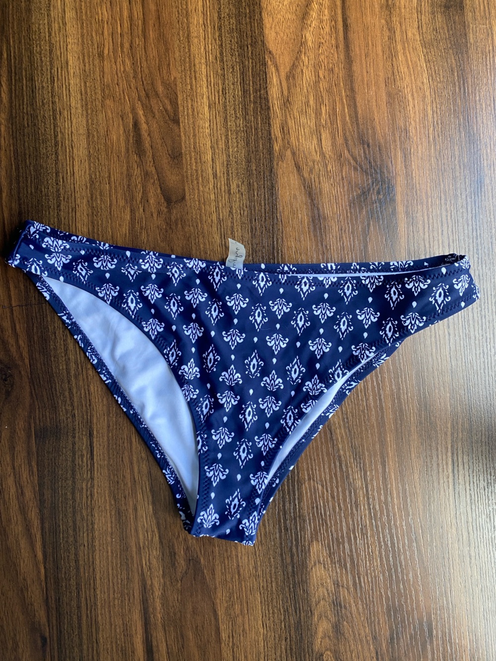 Navy Blue Printed Cupshe Bikini Bottom